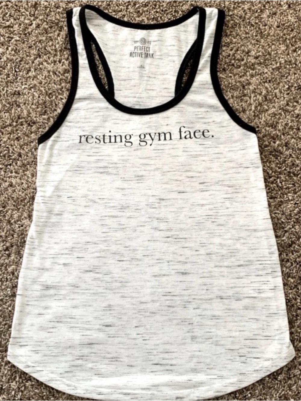 Resting gym face workout razor tank